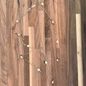 EUC The Limited peach, gold and faux diamonds